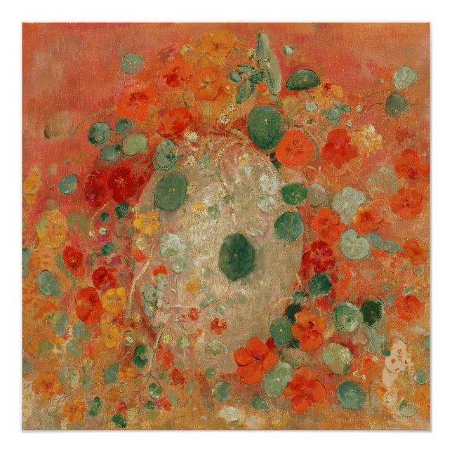 Póster Tropaeolums por Odilon Redon (Anverso)