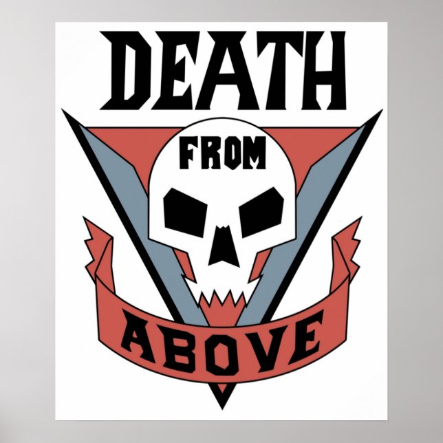 Póster Tropas de hambre mueren desde arriba (Frente)