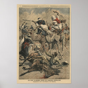 Póster Tropas francesas en el Sahara