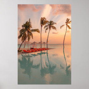Póster Tropical Beaches   Maldives Tropical Beach & Pool