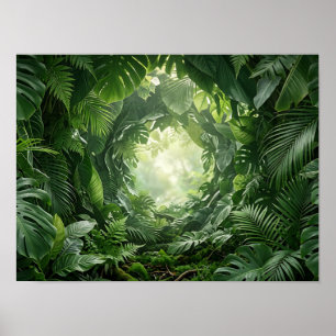 Póster Tropical del Túnel Botánico Esmeralda