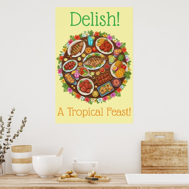 Póster Tropical Feast (Cocina)