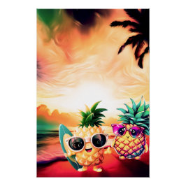PÓSTER TROPICAL LOVE AT DAWN