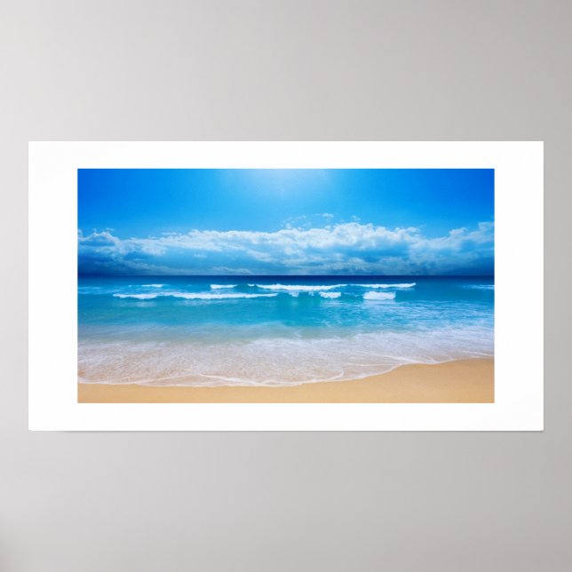 Póster Tropical Ocean View Poster Print (Frente)