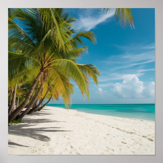 Póster Tropical Paradise Beach (Frente)