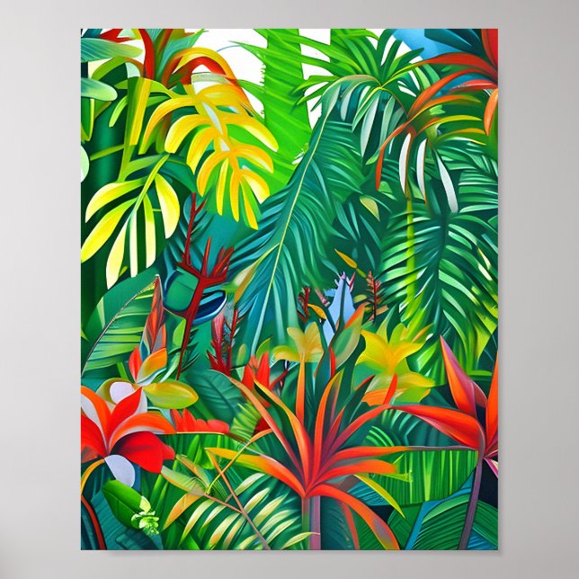 Póster Tropical plants Art  (Frente)
