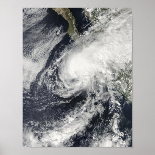 Póster Tropical Storm Rick approaching Mexico