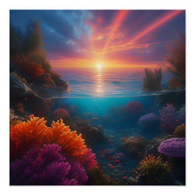 Póster Tropical subacuático 1 (Anverso)