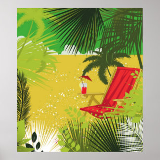 Póster Tropical Summer Poster