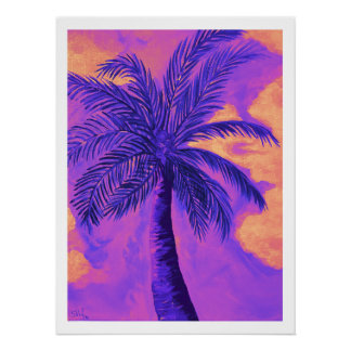 Póster Tropicana de palmeras de la bahía de Redland