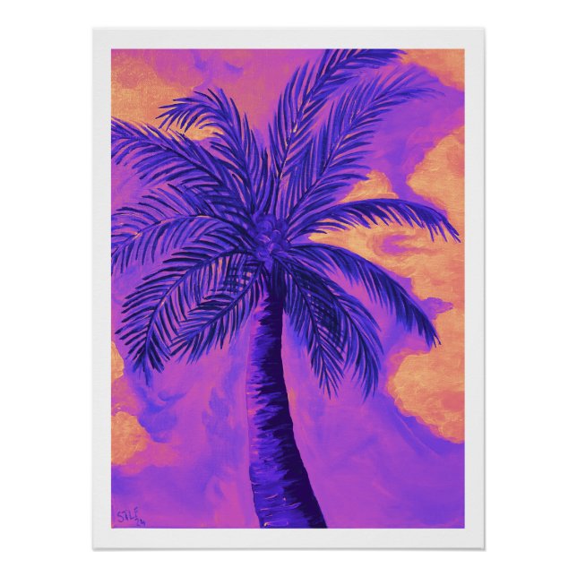 Póster Tropicana de palmeras de la bahía de Redland (Anverso)