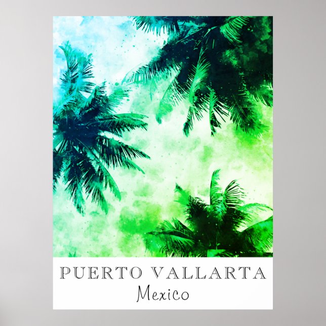 Póster *~* Trópico AP25 Viaje personalizado - Palm Tree P (Frente)
