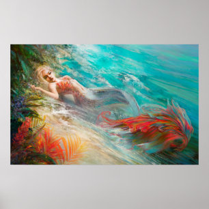 Póster Trouvaille Mermaid poster