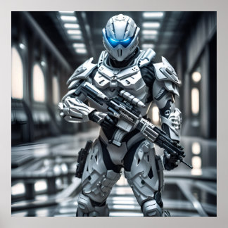 Póster Troya Blanco