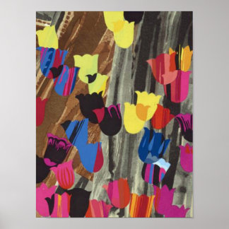 Póster Trt deco tulips