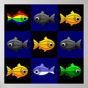 Póster Truchas arcoiris