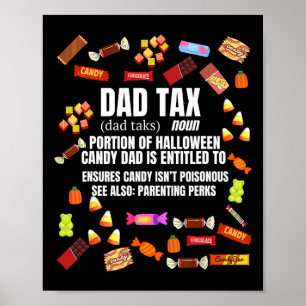 Póster Truco De Impuestos O Trato A Candy Gracioso Hallow