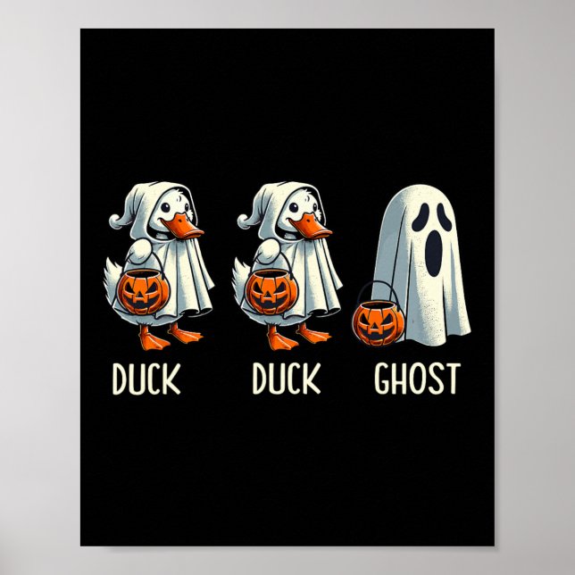 Póster Truco De Pato Fantasma Pun Trunk O Trick Trick O T (Frente)