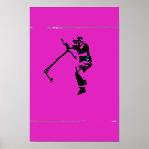 Póster Truco de scooter de látigo trasero - Piloto de sco