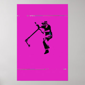 Póster Truco de scooter de látigo trasero - Piloto de sco