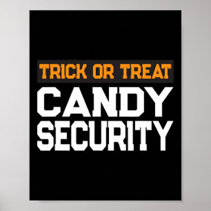 Póster Truco O Trata La Seguridad De Los Candy Mamá Papá