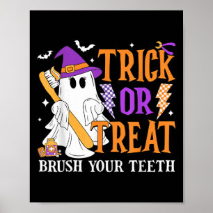 Póster Truco O Tratamiento Cepillarse Los Dientes Cuesta 