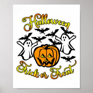 Póster Truco O Tratamiento De Halloween