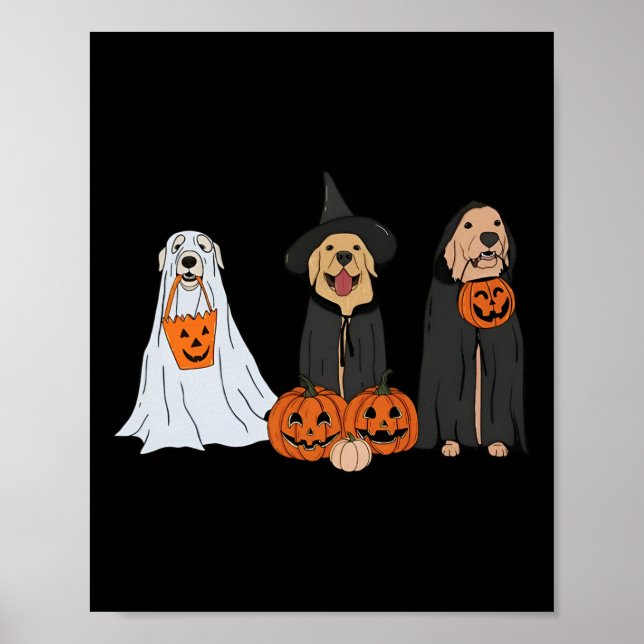 Póster Truco O Tratamiento De Halloween De Regalador De O (Frente)