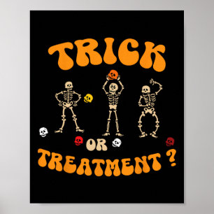 Póster Truco O Tratamiento Terapia Física Skeleton Pt Ha