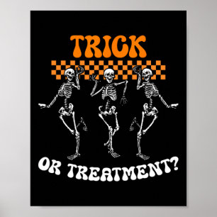 Póster Truco O Tratamiento Terapia Física Skeleton Pt Ha