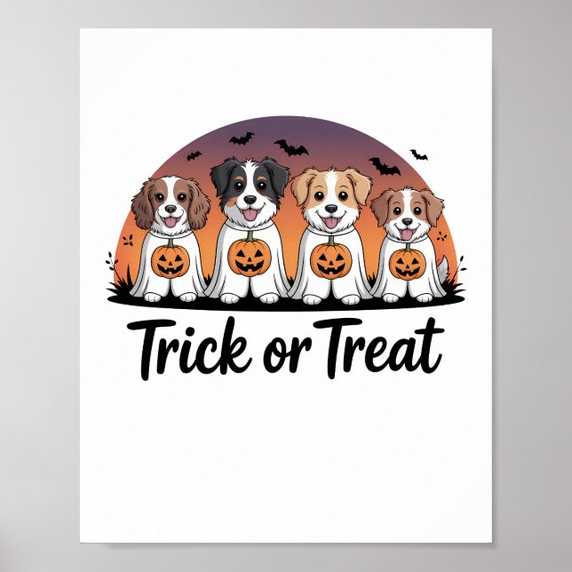 Póster Truco o trato de Halloween (Frente)