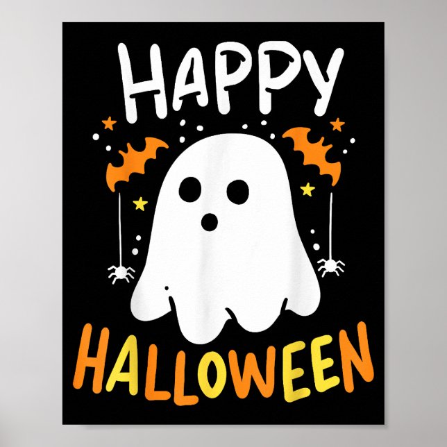 Póster Truco O Trato Fantasma De Halloween (Frente)