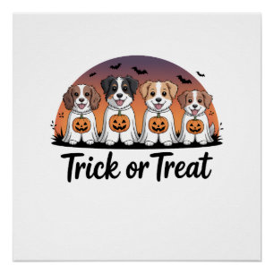 Póster Truco o trato Halloween