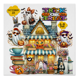 Póster Truco o trato o TRUNK o tratamiento