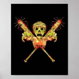 Póster Truco O Trato Regalo Zombie Scary Halloween