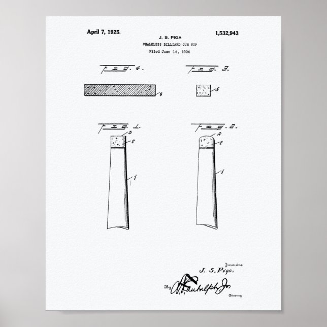 Póster Truco sin Chalkless Billiard Tip 1925 - Libro Blan (Frente)