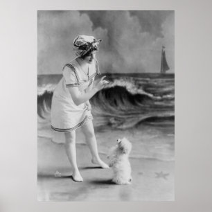 Póster Trucos de Mascotas costeros, años 1910