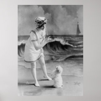 Póster Trucos de Mascotas costeros, años 1910