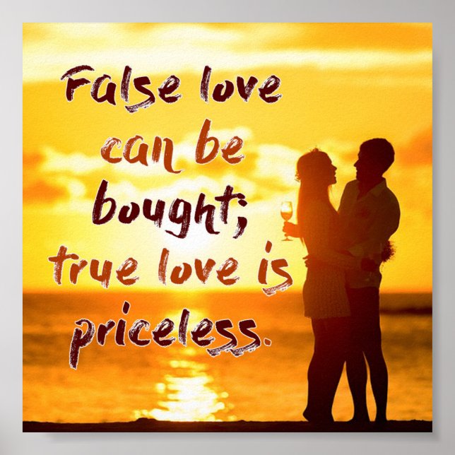 Póster True Love Is Priceless (Frente)