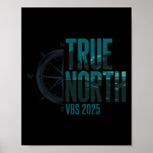Póster True North Vbs 2025 Cristo Aventura Vacaciones Bib