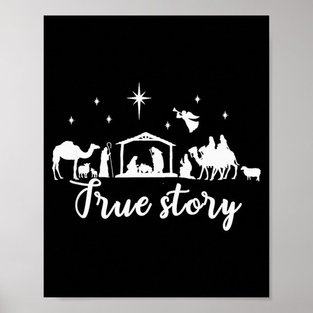 Póster True Story Christmas Gift Religious Nativity Scene (Frente)