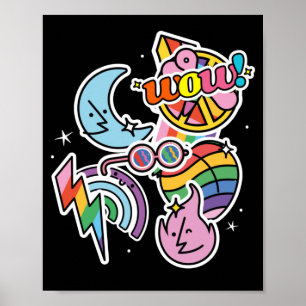Póster Trueno de orgullo. Amor arcoiris. Amar