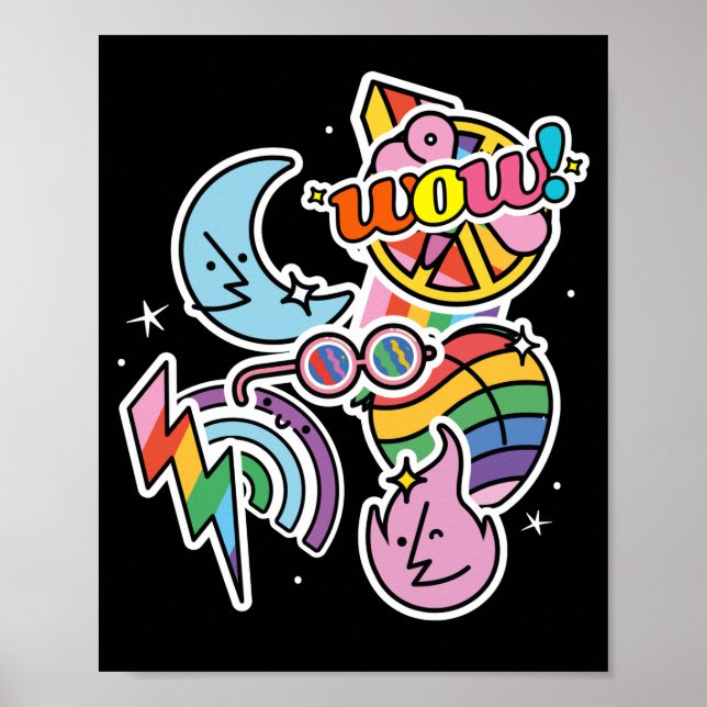 Póster Trueno de orgullo. Amor arcoiris. Amar (Frente)