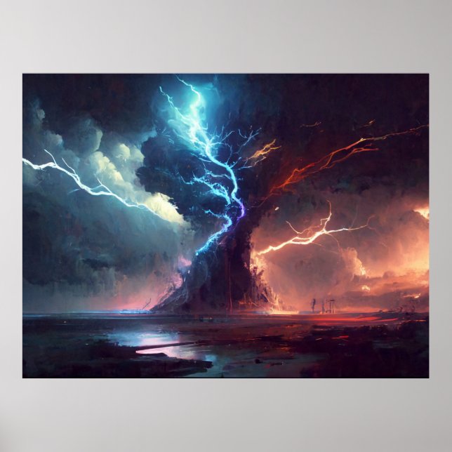 Póster Trueno y relámpago (Frente)