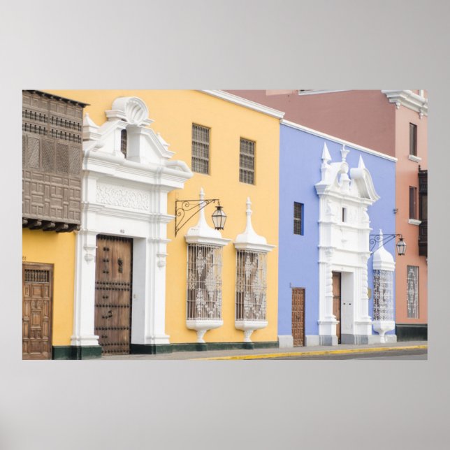 Póster Trujillo, Perú. Arquitectura Ornata De Trujillo (Frente)