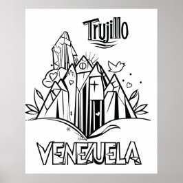 Póster Trujillo Venezuela diseño artístico | Virgen paz