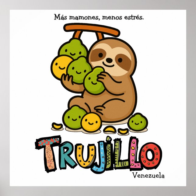 Póster Trujillo Venezuela | Diseño divertido Venezolano (Frente)