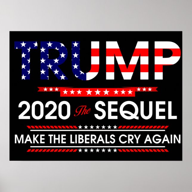 Póster Trump 2020 La Secuencia Hace Que Los Liberales Llo (Frente)