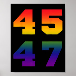 Póster Trump 2024 45 47 Bandera del Orgullo Lgbt Arcoiris
