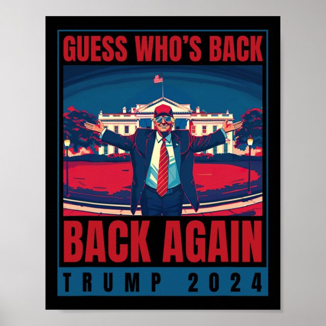 Póster Trump 2024 adivina quién vuelve a citar a Shirt (Frente)
